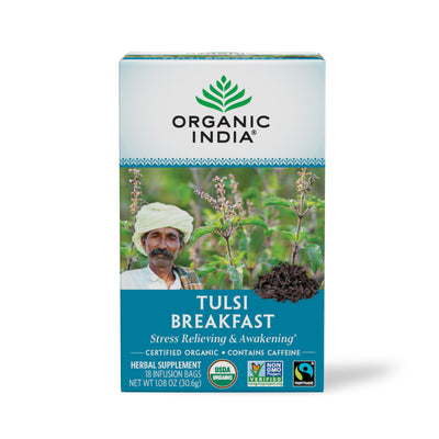 Organic Tulsi Breakfast Tea, 18 Count