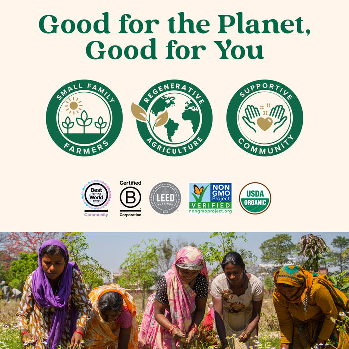 Herbal wellness products good for you, farmers and the planet.