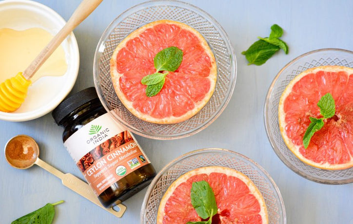 Broiled Grapefruit with Cinnamon and Honey
