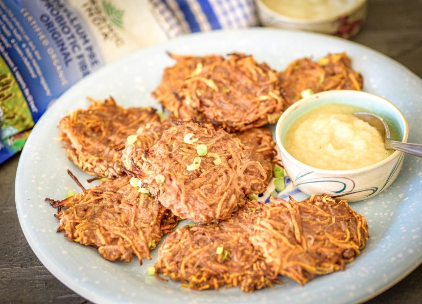 Sweet Potato + Potato Latkes with Psyllium