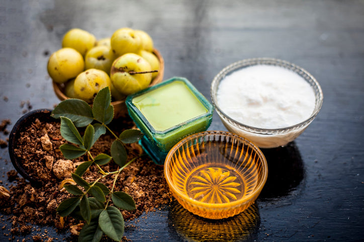 Amla facial mask ingredients, amla and yogurt