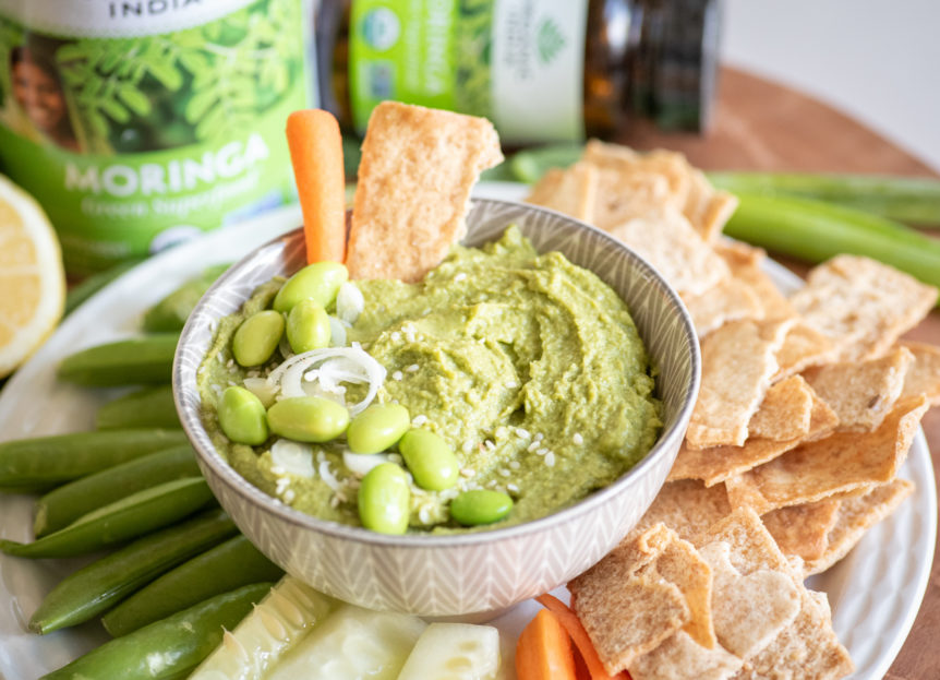 Miso Moringa Edamame Dip