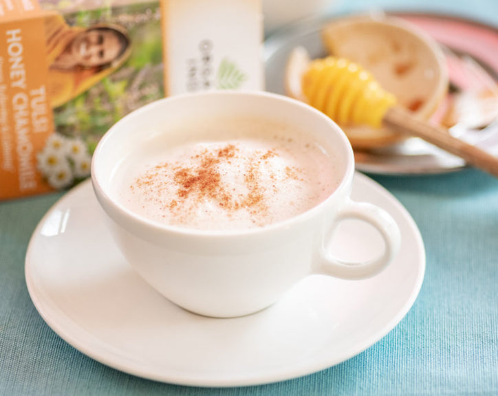 Coziest Tulsi Chamomile Honey Latte Recipe