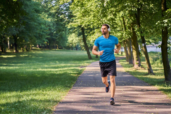 man running herbs for men's wellness