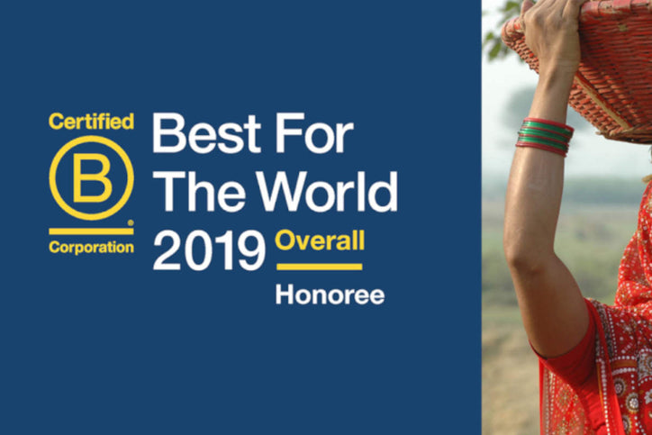 organic india awarded 2018 and 2019 best for the world from b corp