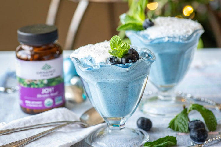 Blue Majik Mousse (Spirulina Dessert)