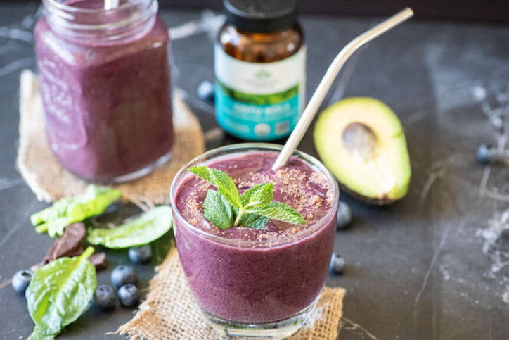 Blueberry Brain-Boosting Smoothie with Gotu Kola