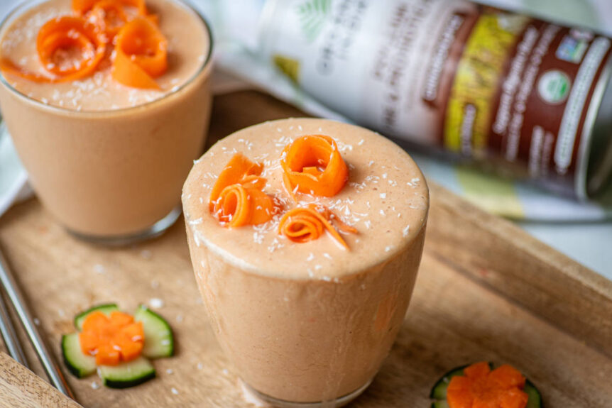 Carrot Cake Smoothie with Cinnamon Spice Psyllium
