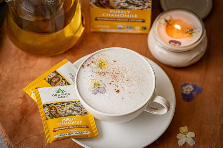 Soothing Chamomile Cloud Tea Latte