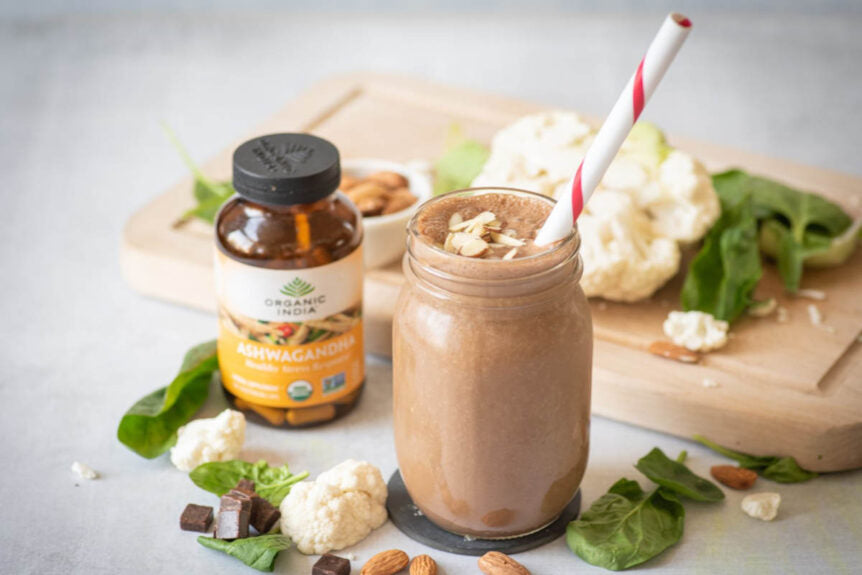 Chocolate Almond Smoothie with Ashwagandha