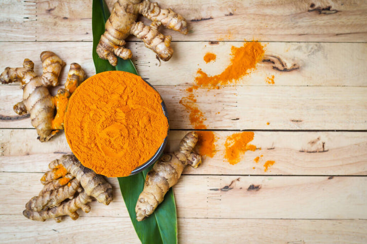 turmeric research root and powder