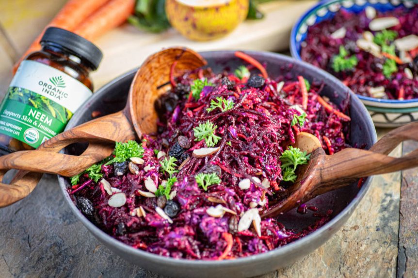 Glow Beet Salad with Neem Dressing