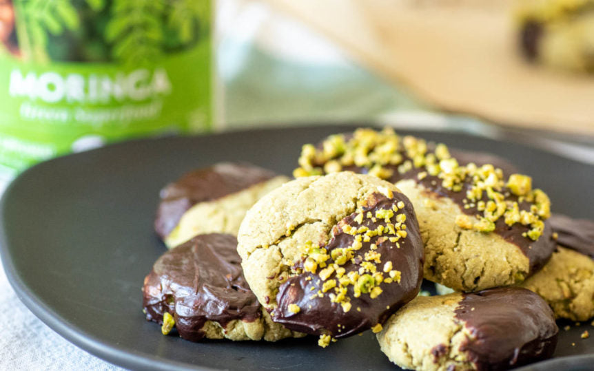 The Best Vegan Moringa Pistachio Cookies