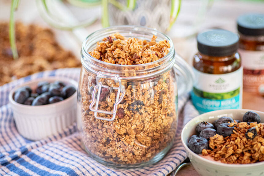 Gotu Kola Granola (vegan, oil-free)