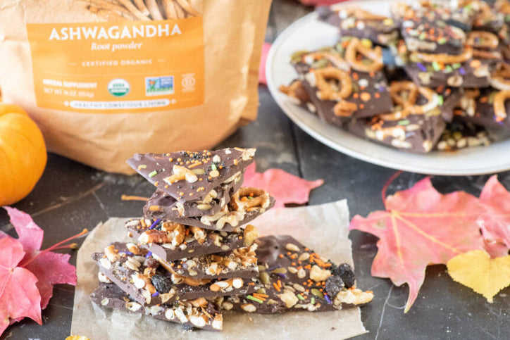 Chocolate Autumn Bark with Herbs and Seeds