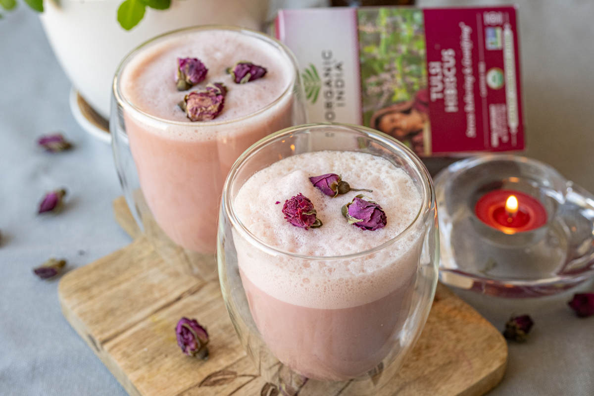 Tulsi Hibiscus Pink Latte