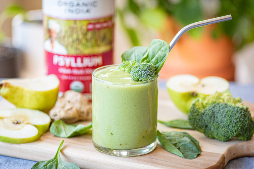 High Fiber Smoothie with Psyllium & Greens