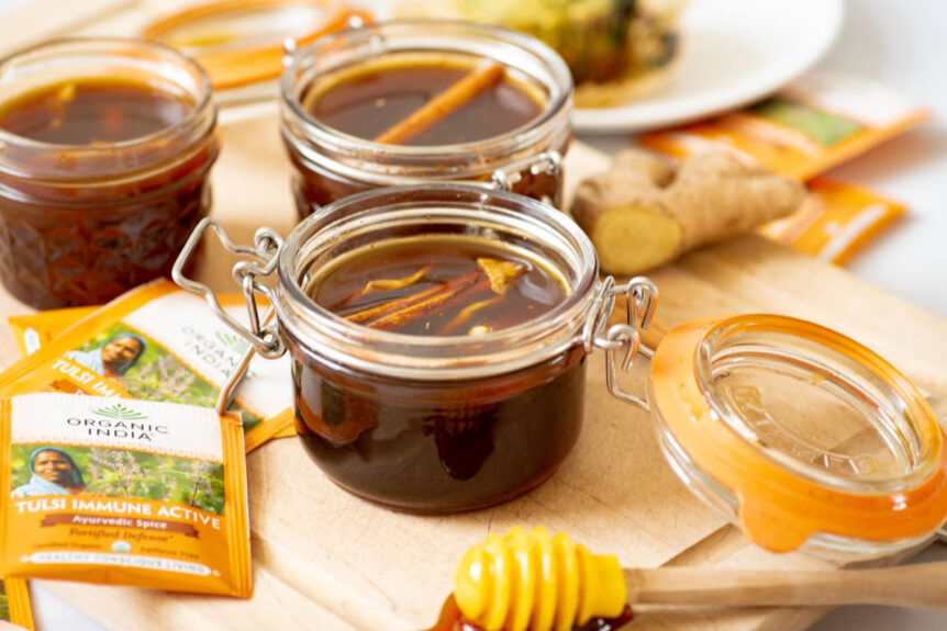 Nurturing Tea-Infused Herbal Honey