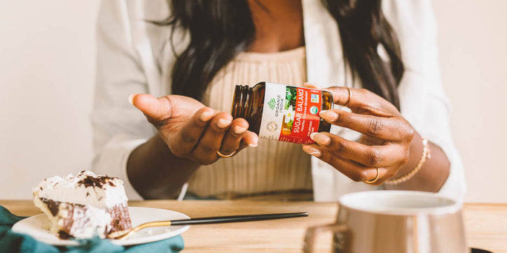 woman taking sugar balance to balance appetite