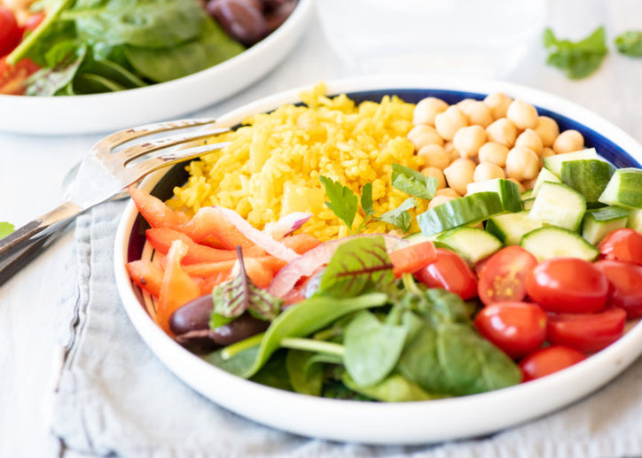 Mediterranean Turmeric Rice Salad