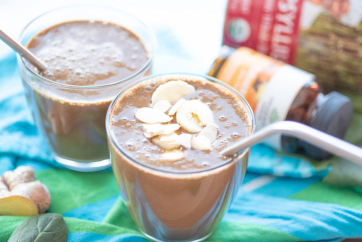 The Best Chocolate Turmeric Ginger Shake