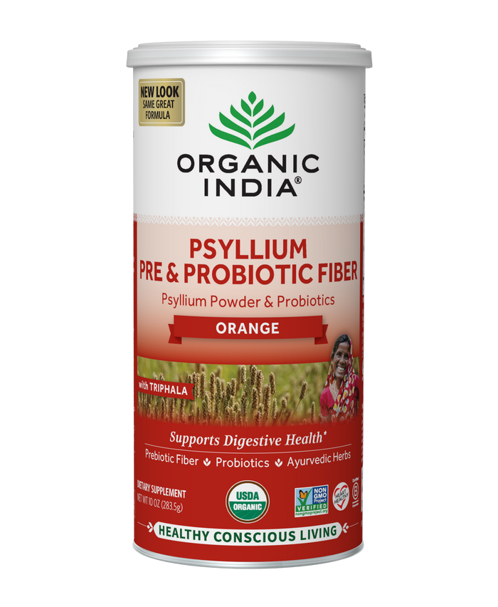 Orange Psyllium Pre & Probiotic Fiber Canister, 10oz