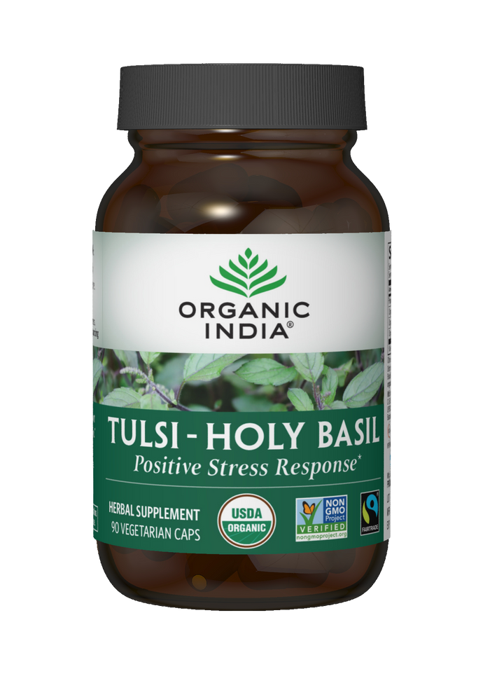 Organic Tulsi (Holy Basil) Supplement, 90 Count Capsules