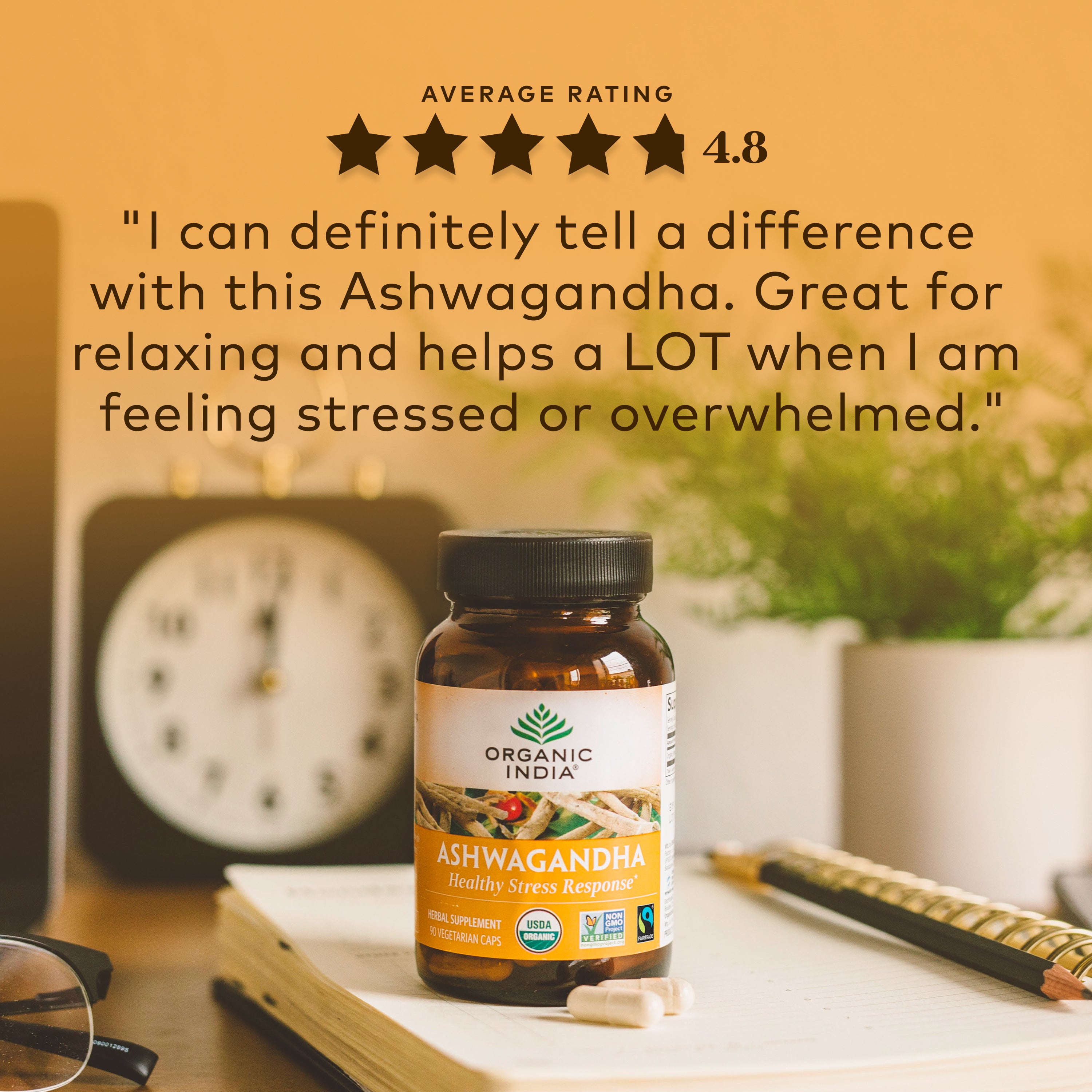 Fairtrade® Certified Organic Ashwagandha Root Capsules