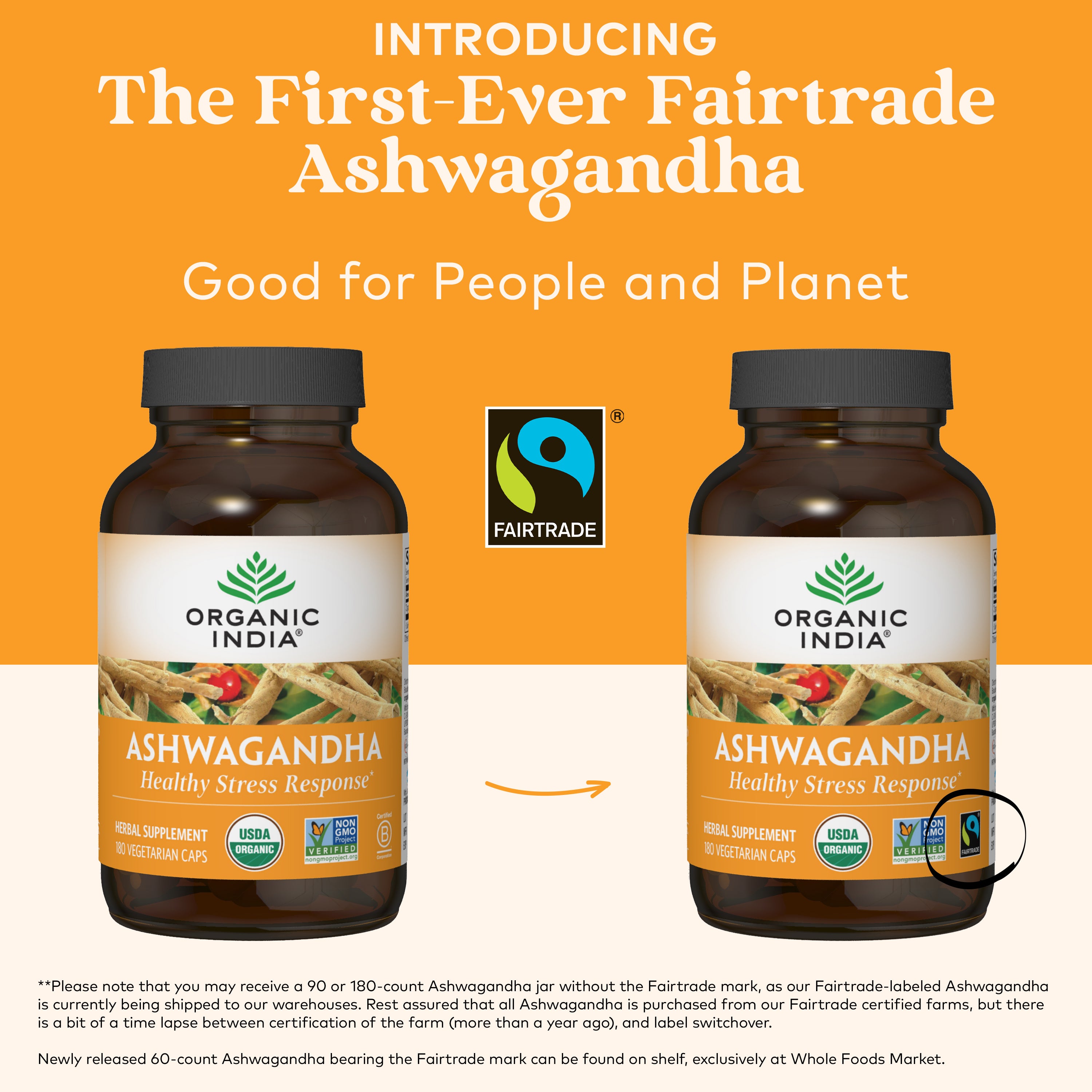 Fairtrade® Certified Organic Ashwagandha Root Capsules