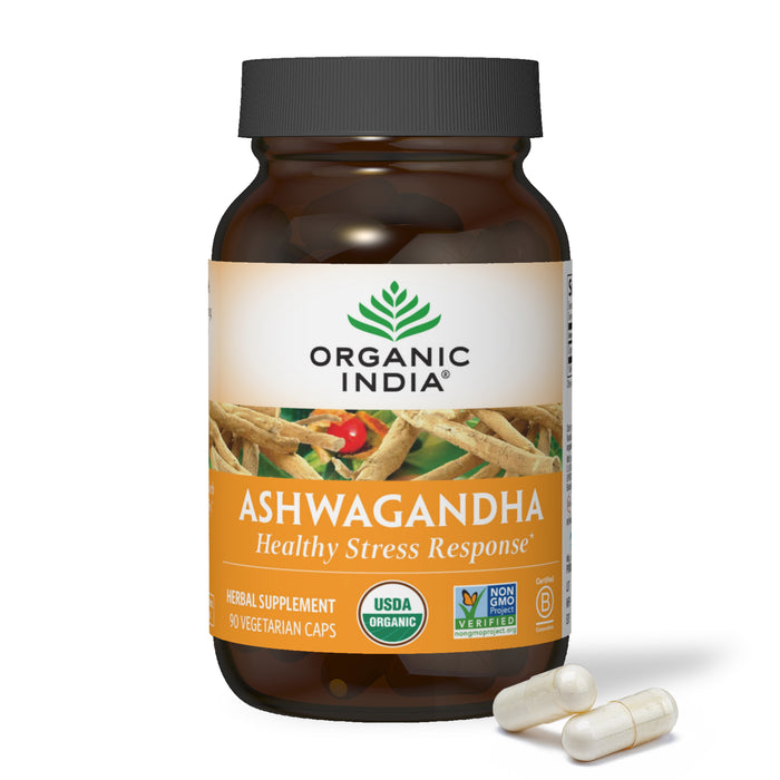 Organic Ashwagandha Supplement 90 Count Capsules