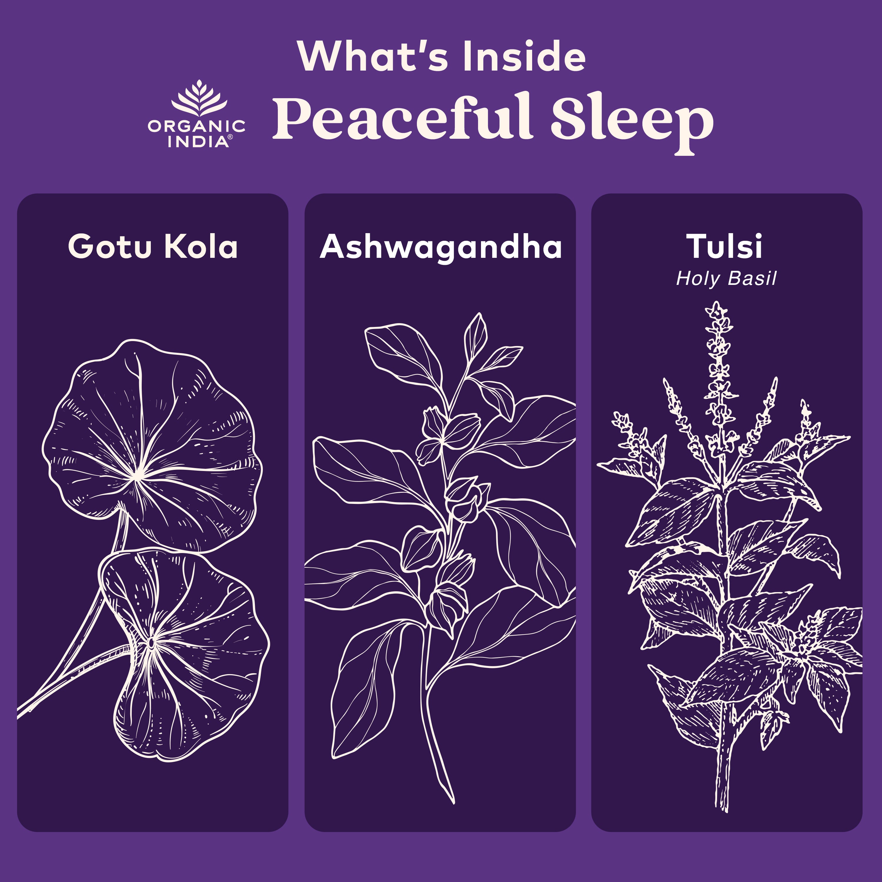 Organic Herbal Peaceful Sleep Supplement Organic India Organic