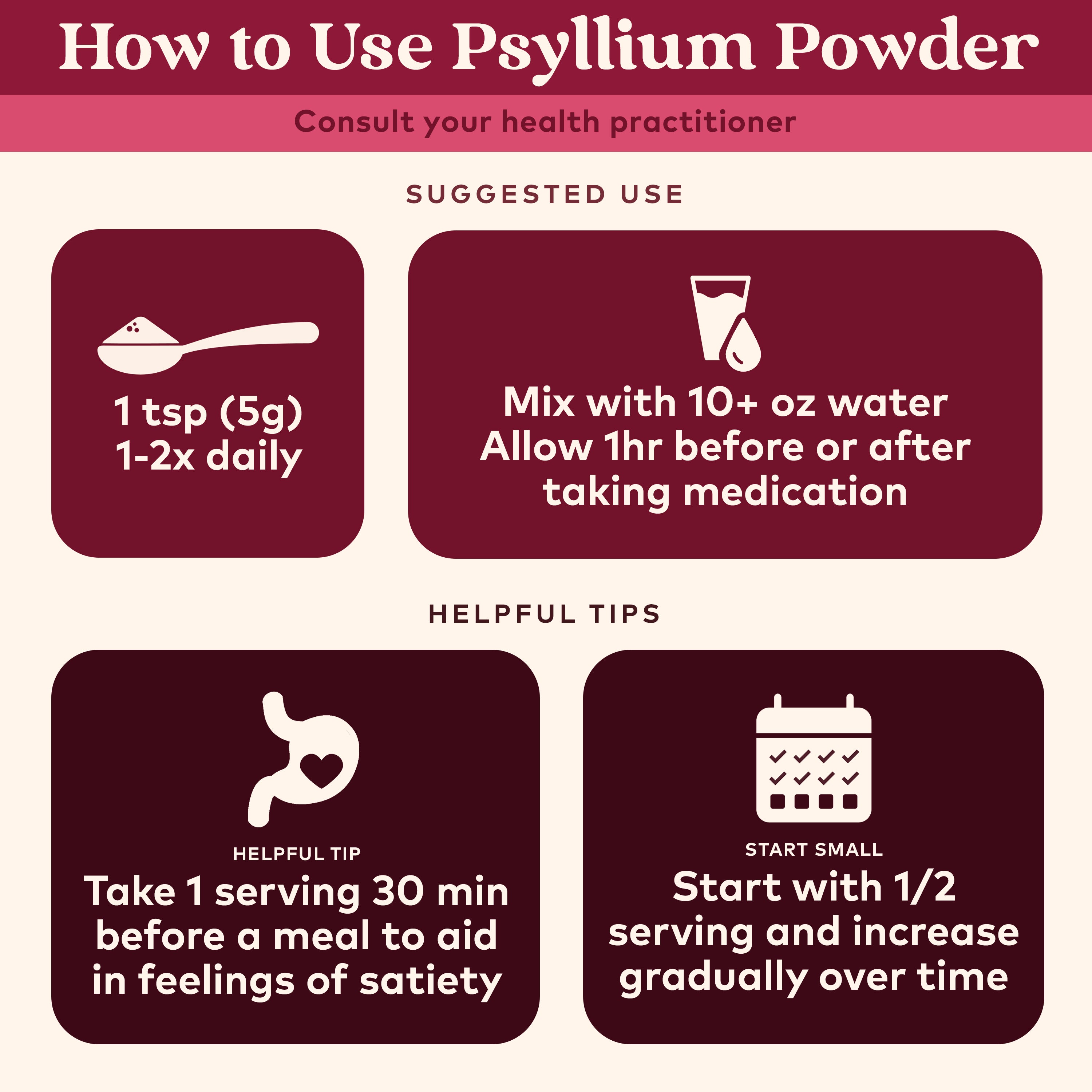 psyllium powder use guidance
