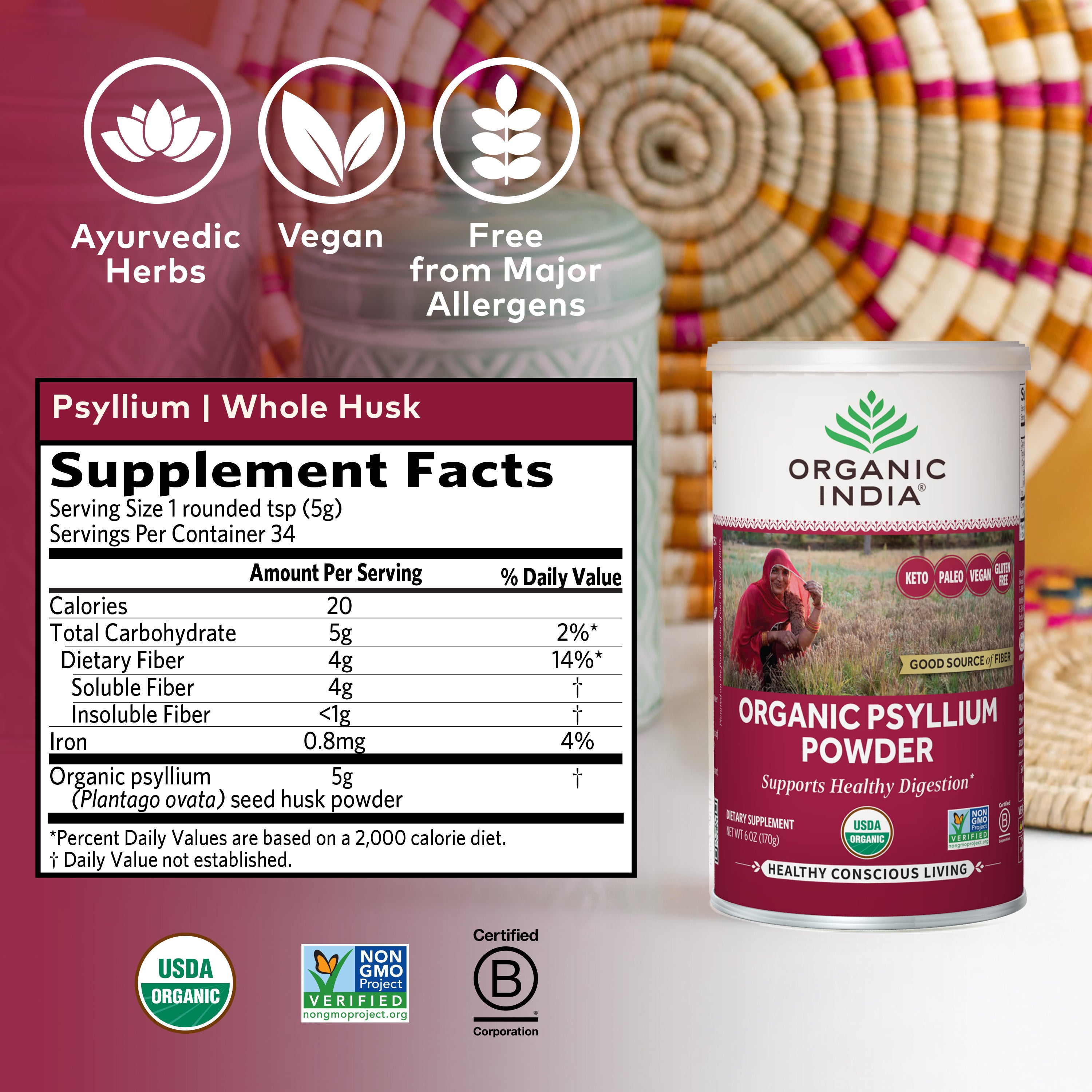 psyllium powder supplement facts