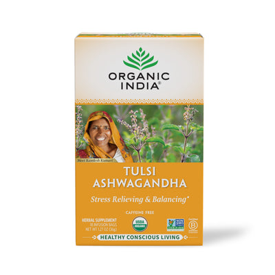 Organic Tulsi Ashwagandha Tea, 18 Count