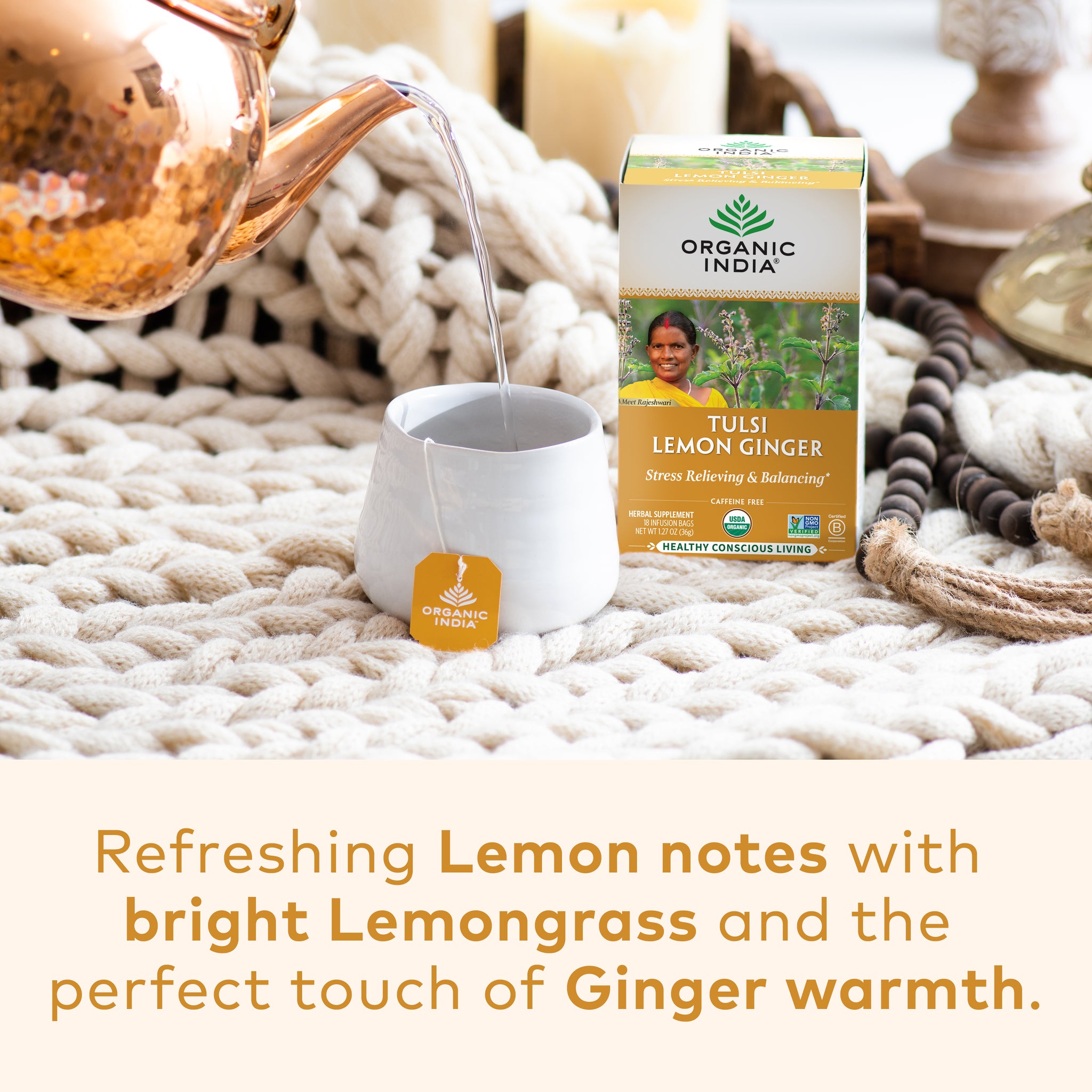 Tulsi Lemon Ginger Tea | Organic India – Organic India USA