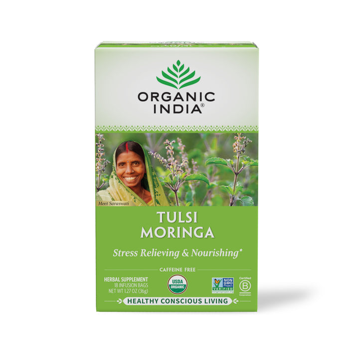 Organic Tulsi Moringa Tea, 18 Count