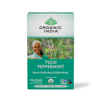 Organic Tulsi Peppermint Tea, 18 Count