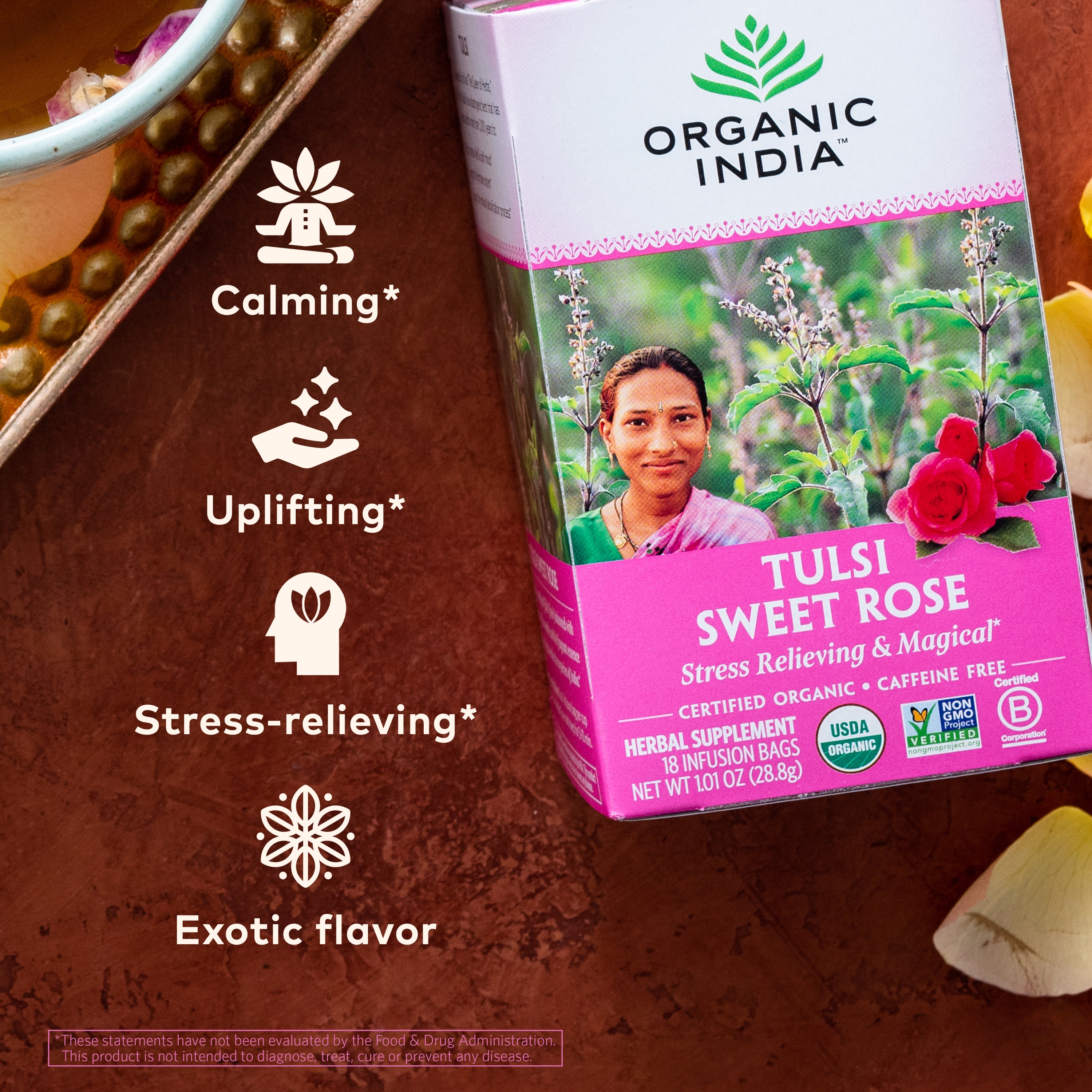 Organic Tulsi Sweet Rose Tea | ORGANIC INDIA – Organic India USA