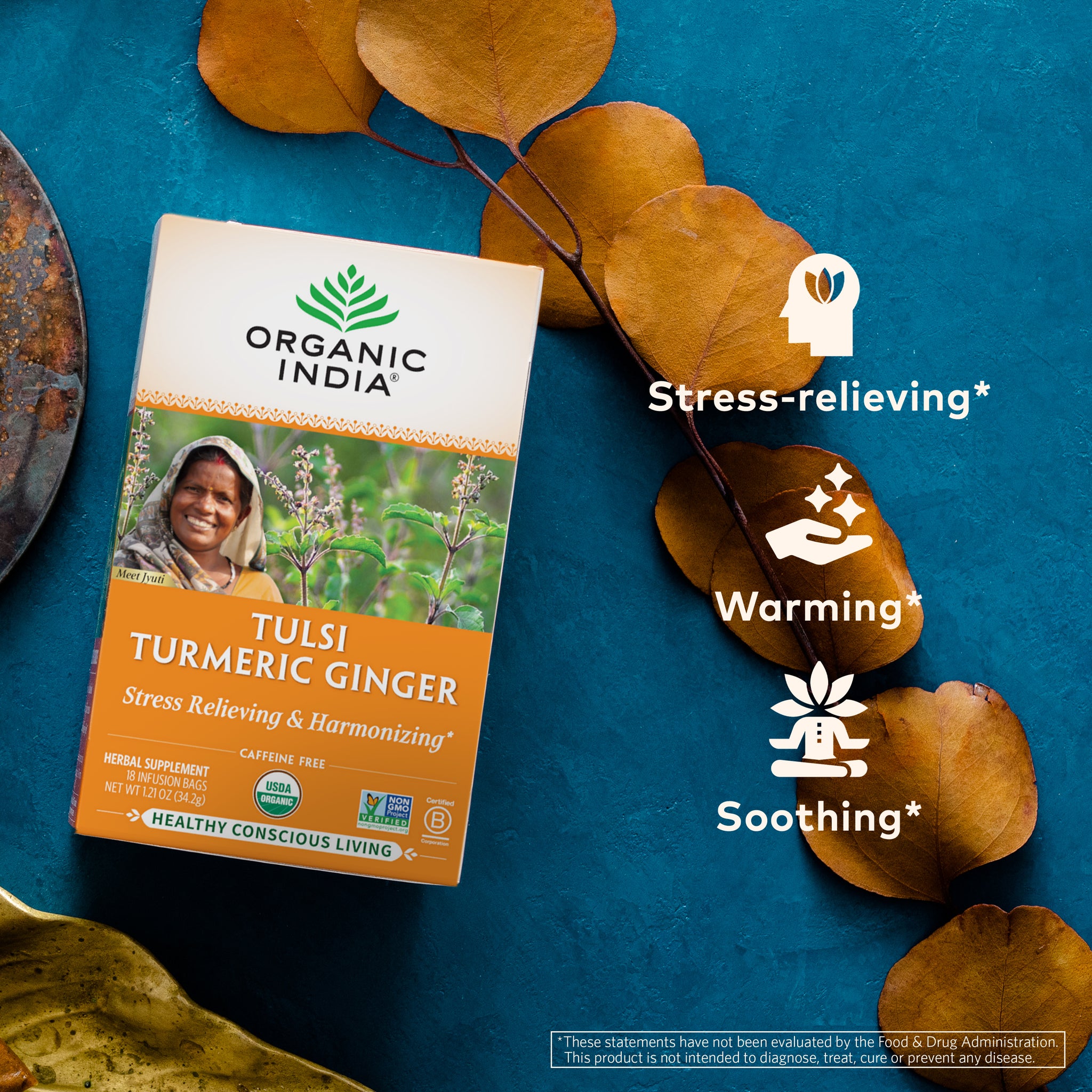 Tulsi Turmeric Ginger Tea Organic India Organic India USA