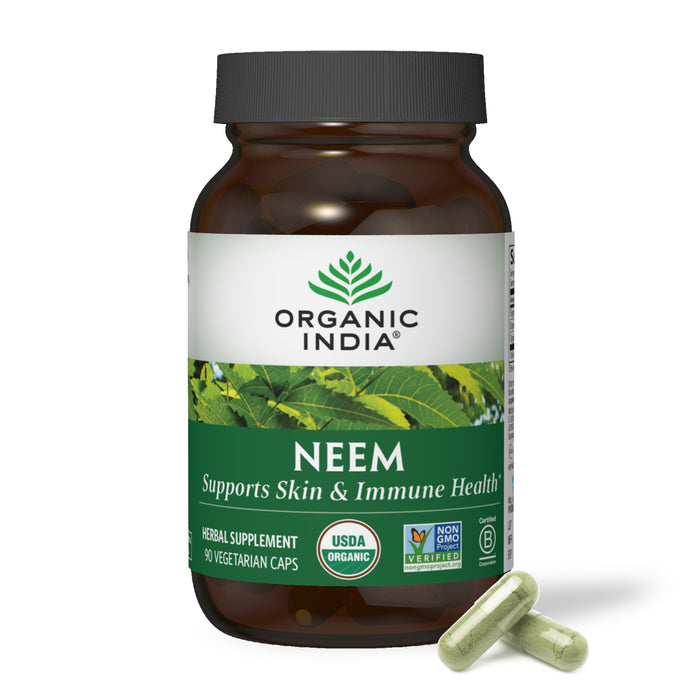 Organic Neem Supplement, 90 Count Capsules