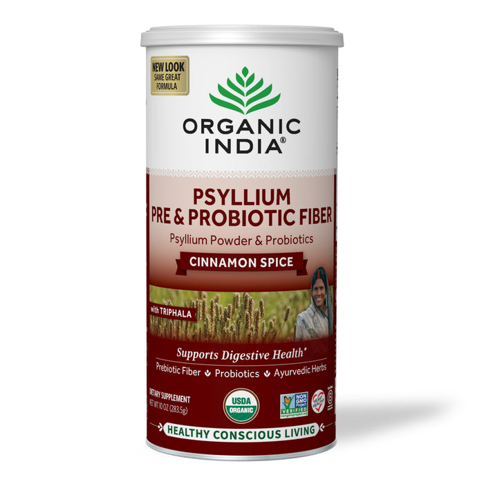 Cinnamon Spice Psyllium Pre & Probiotic Fiber Canister, 10oz