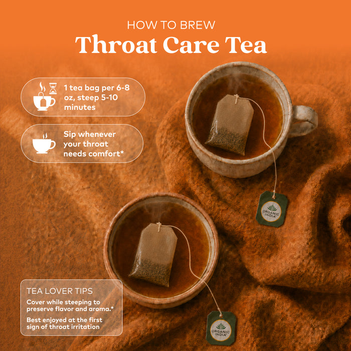 organic throat care tea use guidance