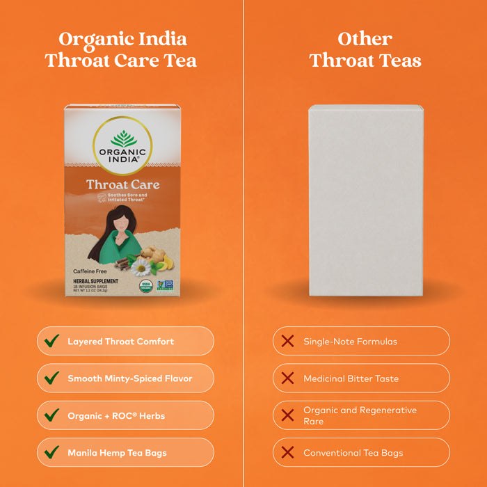 organic throat care tea us vs thm