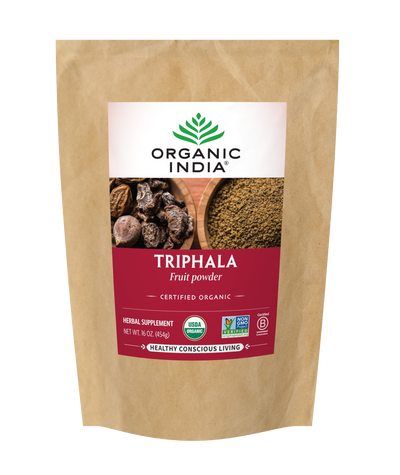 Organic Triphala Fruit Powder, 1lb Bag